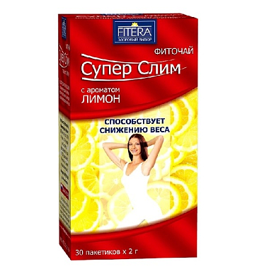Купить Фиточай Супер Слим 2 г 30 шт лимон фильтр-пакеты