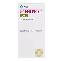 Купить: Исентресс 100 мг 60 шт таблетки жевательные