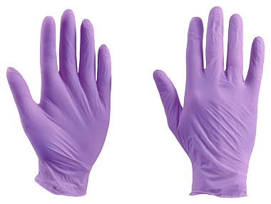 Купить Перчатки нитриловые фиолетово-голубые SFM размер M нестерильные 