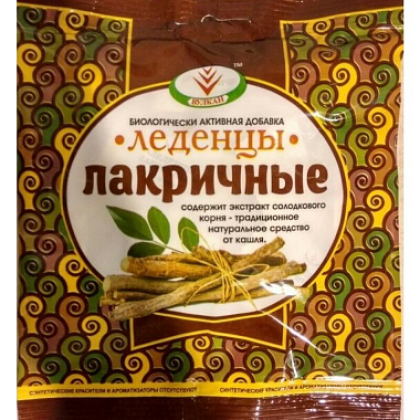 Купить Лакричные леденцы от кашля 50 г 50 шт без сахара
