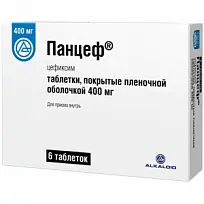Купить: Панцеф 400 мг 6 шт таблетки покрытые пленочной оболочкой
