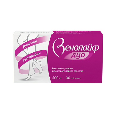 Купить Венолайф Дуо 500 мг 30 шт таблетки покрытые пленочной оболочкой