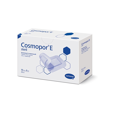 Купить Cosmopor Е 6 см x 10 см 25 шт повязка послеоперационная самоклеящаяся стерильная