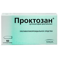 Купить: Проктозан 10 шт суппозитории ректальные