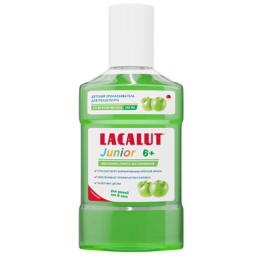 Купить Lacalut Junior 250 мл ополаскиватель для полости рта яблоко