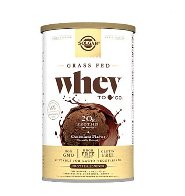 Купить Solgar Whey to Go 338 г порошок сыворотка белковая со вкусом шоколада банка