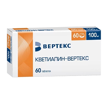Купить Кветиапин таб ппо 100мг №60