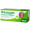Купить Фелодип 10 мг 60 шт таблетки с пролонгированным высвобождением покрытые пленочной оболочкой
