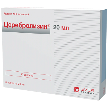 Купить Церебролизин 20 мл 5 шт раствор для инъекций ампулы