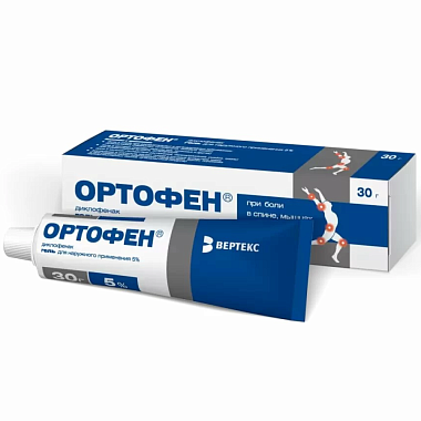 Купить Ортофен 5 % 30 г гель для наружного применения