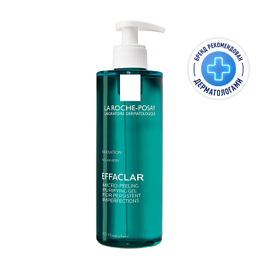Купить La Roche-Posay Effaclar  400 мл гель микроотшелушивающий очищающий  для умывания жирной проблемной кожи лица и тела от прыщей и постакне
