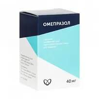 Купить: Омепразол 40 мг лиофилизат для приготовления раствора для инфузий флакон