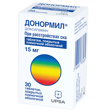 Купить Донормил 15 мг 30 шт таблетки покрытые пленочной оболочкой