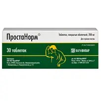 Купить: Простанорм 200 мг 30 шт таблетки покрытые оболочкой