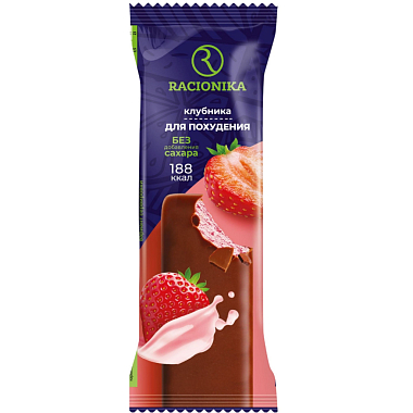 Купить Racionika Diet 60 г батончик глазированный клубника