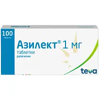 Купить: Азилект 1 мг 100 шт таблетки