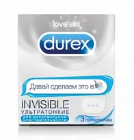 Купить: Durex Invisible Emojii презервативы ультра тонкие 3 шт.