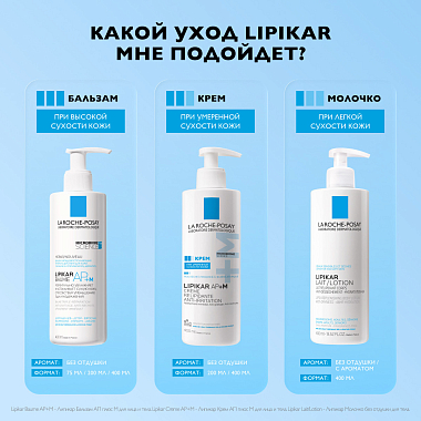 Купить La Roche-Posay Lipikar AP+M 400 мл крем липидовосполняющий увлажняющий  для сухой кожи лица и тела склонной к атопии с маслом ши