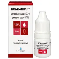 Купить: Комбинил 5 мл капли глазные и ушные флакон-капельница