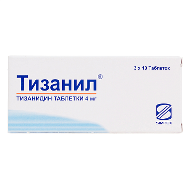 Купить Тизанил 4 мг 30 шт таблетки