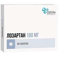 Купить: Лозартан 100 мг 90 шт таблетки покрытые пленочной оболочкой