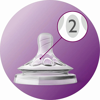 Купить Philips Avent Natural SCF042/27 2 шт соска силиконовая медленный поток 1 мес+