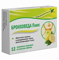 Купить: Бронхо Веда Плюс лимон 12 шт леденцы
