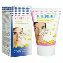 Купить: Клирвин 100 г крем для лица отбеливающий от веснушек и пигментных пятен