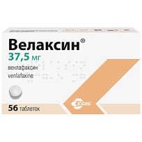 Купить: Велаксин 37,5 мг 56 шт таблетки