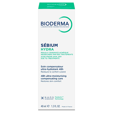 Купить Bioderma Sebium Hydra 40 мл крем для пересушенной воспаленной кожи увлажняющий