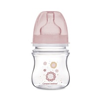 Купить: Canpol babies PP EasyStart 120 мл бутылочка с широким горлышком антиколиковая 0+ цвет розовый