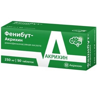 Купить Фенибут-Акрихин 250 мг 50 шт таблетки 