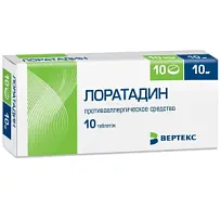 Купить: Лоратадин-Верте 10 мг 10 шт таблетки