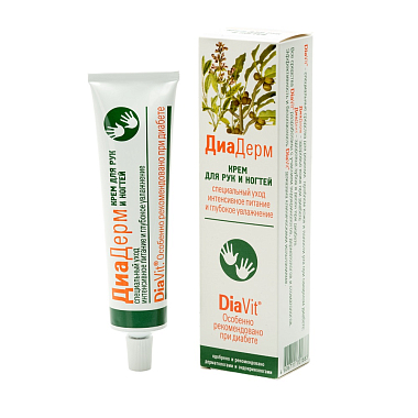 Купить DiaVit ДиаДерм 75 мл крем для рук и ногтей интенсивное питание и глубокое увлажнение