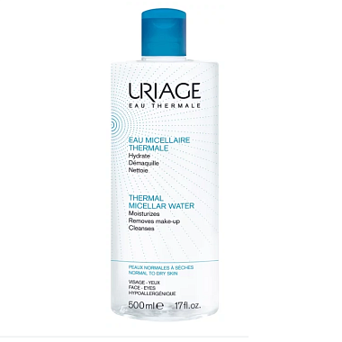 Купить Uriage 500 мл вода мицеллярная очищающая для нормальной и сухой кожи