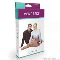 Купить: Venoteks гольфы компрессионные женские размер S Артикул 301 плотные открытые бежевые