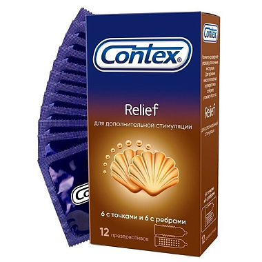 Купить Contex Relief 12 шт презервативы 2 вида