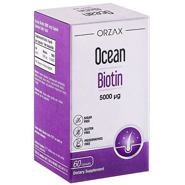 Купить Orzax Ocean Biotin 500 мг 60 шт капсулы