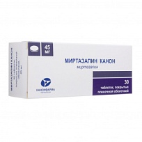 Купить: Миртазапин-Канон 45 мг 30 шт таблетки покрытые пленочной оболочкой