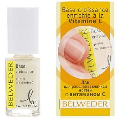Купить Belweder 8 мл лак для ногтей витамин C для расслаивающихся ногтей