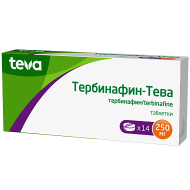 Купить Тербинафин-Тева 250 мг 14 шт таблетки