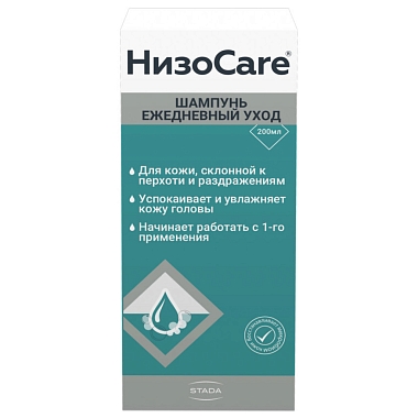 Купить НизоCare 200 мл шампунь для ежедневного ухода за кожей головы склонной к перхоти и раздражению