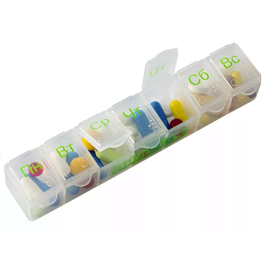 Купить Таблетница пилюля 3017 на 7 дней для лекарственных средств