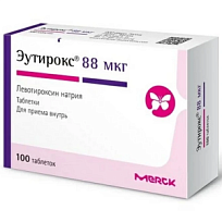 Купить: Эутирокс 88 мкг 100 шт таблетки