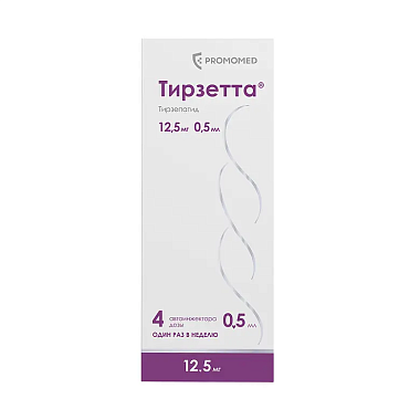 Купить Тирзетта 12,5 мг 0,5 мл 4 шт раствор для подкожного введения шприцы в автоинжекторах