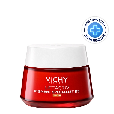 Купить Vichy LiftActiv 50 мл крем антивозрастной дневной  с витамином B3 и пептидами против пигментации и морщин SPF 50