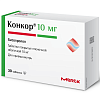 Купить Конкор 10 мг 30 шт таблетки покрытые пленочной оболочкой