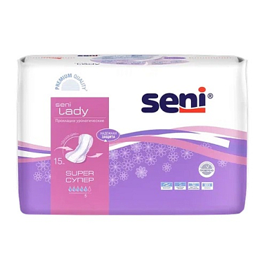 Купить Seni Lady Super 15 шт прокладки урологические 5 капель