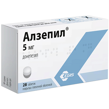 Купить Алзепил 5 мг 28 шт таблетки покрытые оболочкой