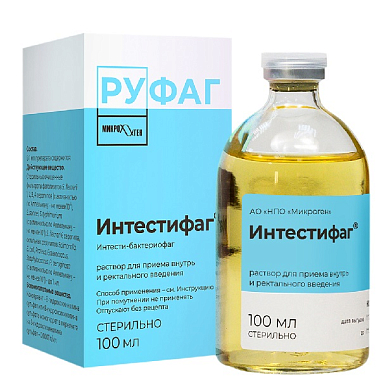 Купить Интестифаг (Бактериофаг Интести) 100 мл 1 фл раствор для приема внутрь флакон